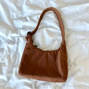 Baggu Brown Mini Nylon Shoulder Bag